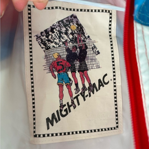 Vintage NWT Mighty Mac, youth size 7, Red and Blue 'Spike It!' Jacket. Zip up - Picture 6 of 10